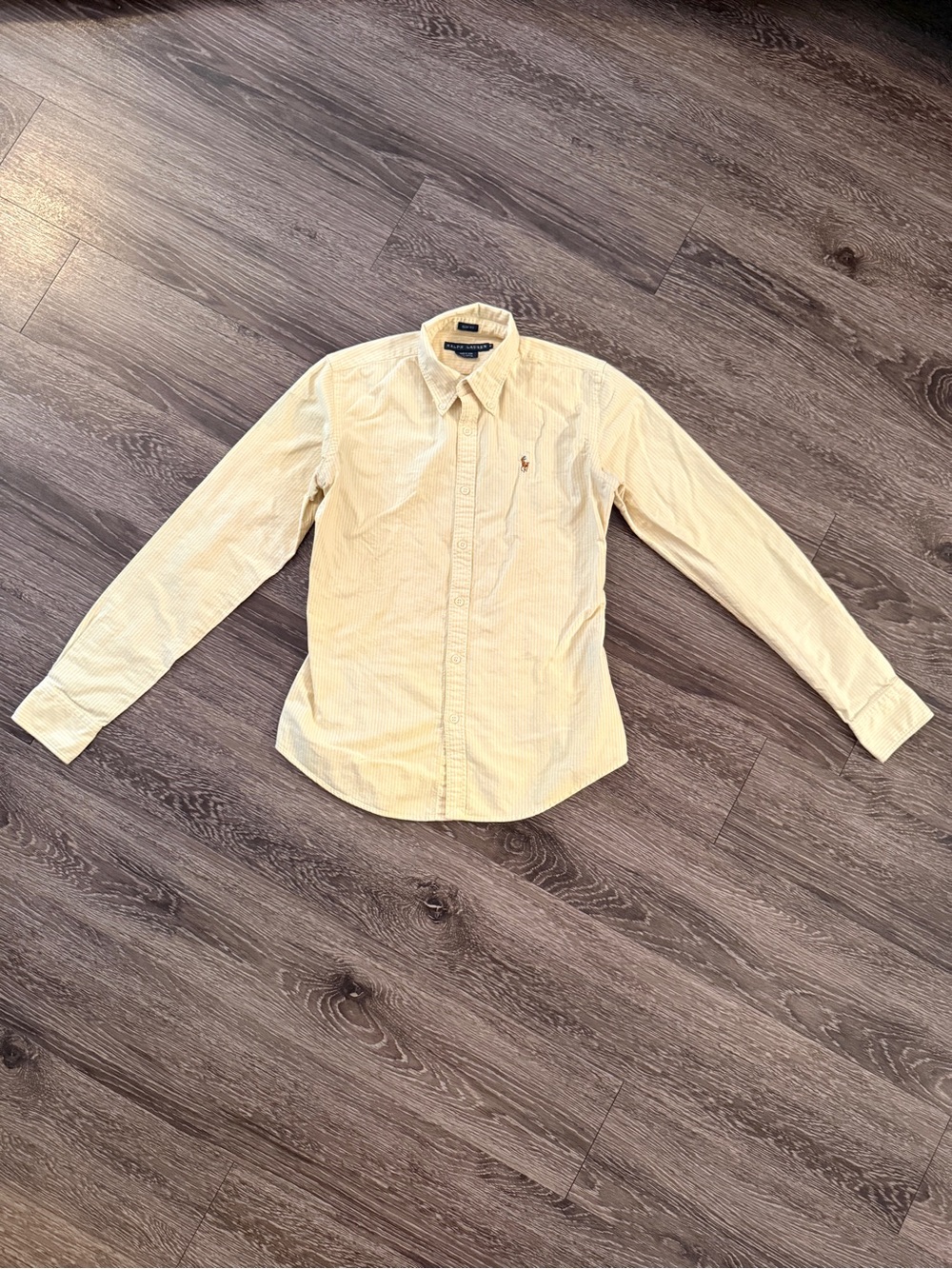 Ralph Lauren Yellow White Stripe Button Up